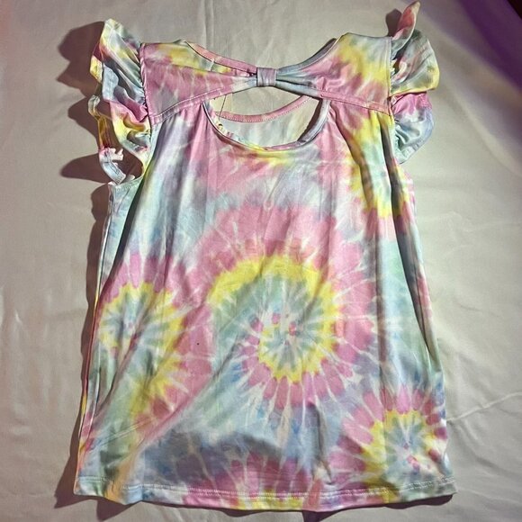 btween Girl's Tie Dye Unicorn Fan Club Shirt - Picture 3 of 5
